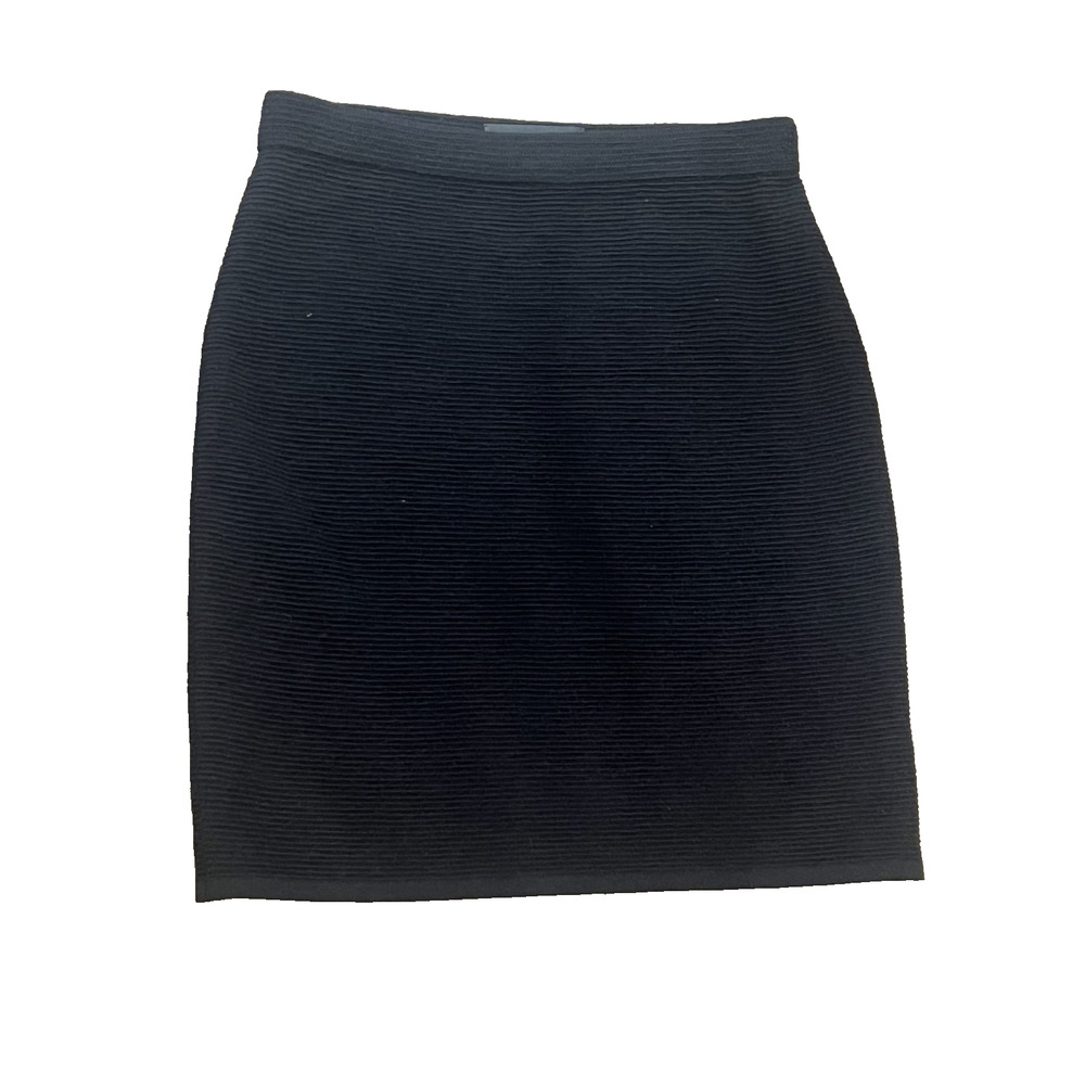 Peruvian Connection Knit Jacquard Black Skirt Alpaca Wool Size M